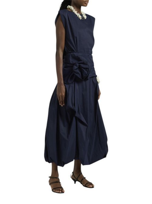 top donna Alexa in popeline blu